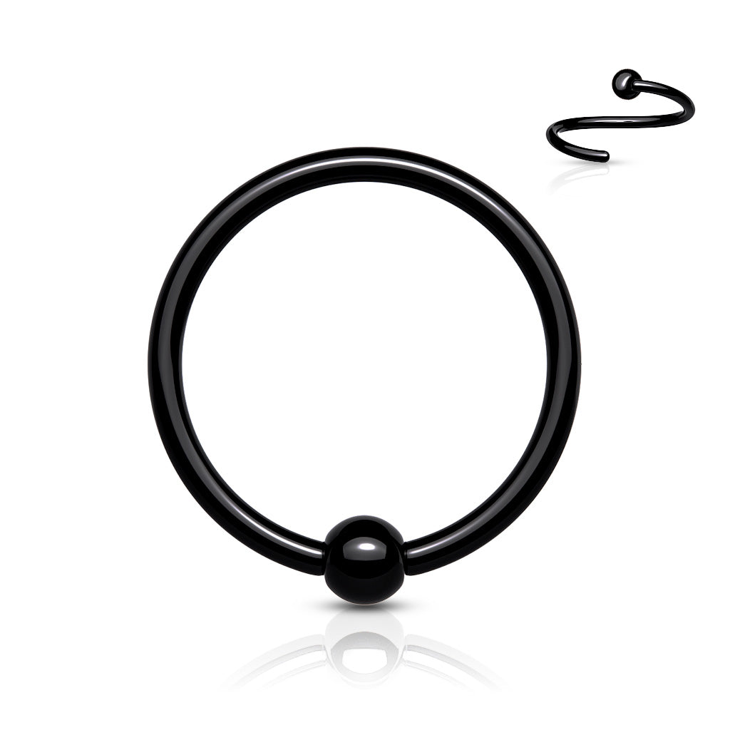 Titanium Nose Ring Fixed Micro Bead