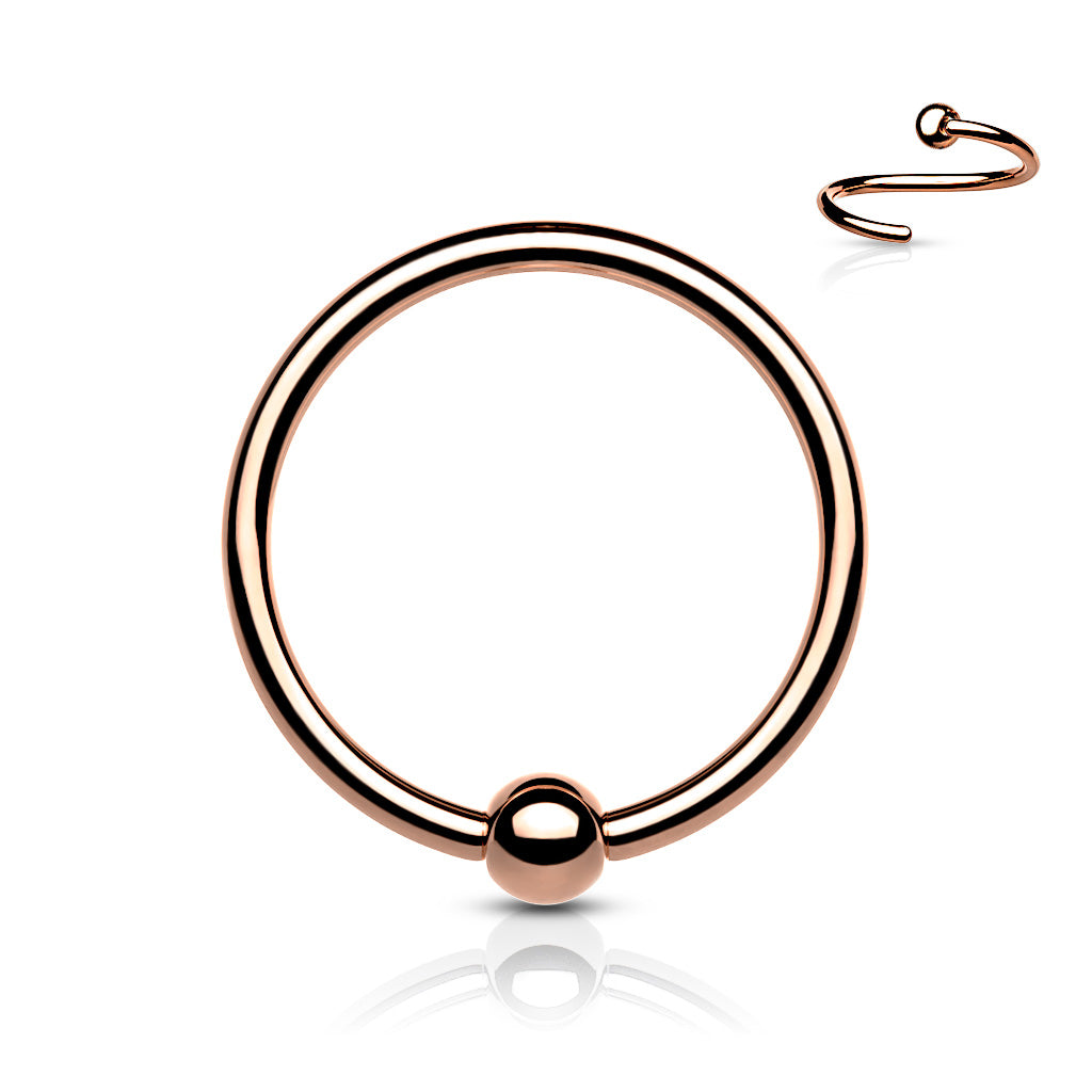 Titanium Nose Ring Fixed Micro Bead