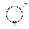 Titanium Nose Ring Fixed Micro Bead