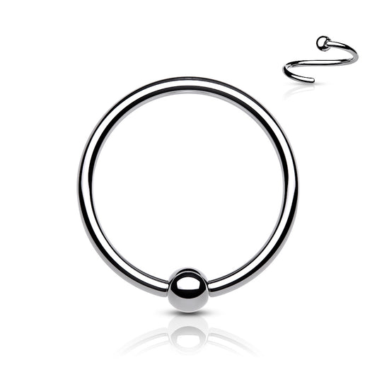 Titanium Nose Ring Fixed Micro Bead