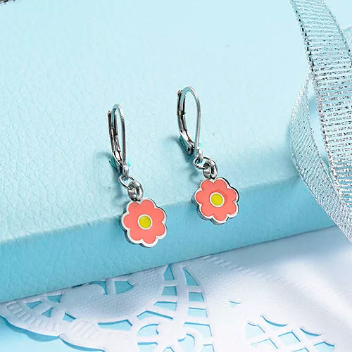 Rose Tint Flower Earrings- G5