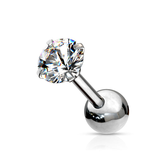 Cubic Zirconia Ball Back Stud- L1