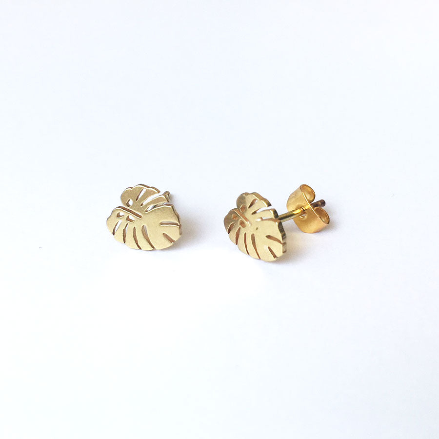 Gold Leaf Earrings- O3