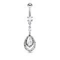 Layered Gem Belly Bar - H9