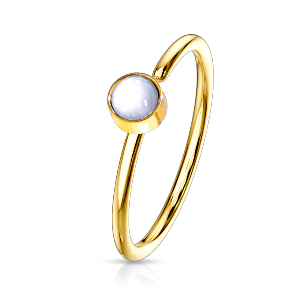 Illuminating Stone Nose Ring- A1