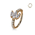 Triple Marquise CZ Top Nose Ring- A15