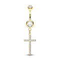 Stardust Cross Belly Bar - H15