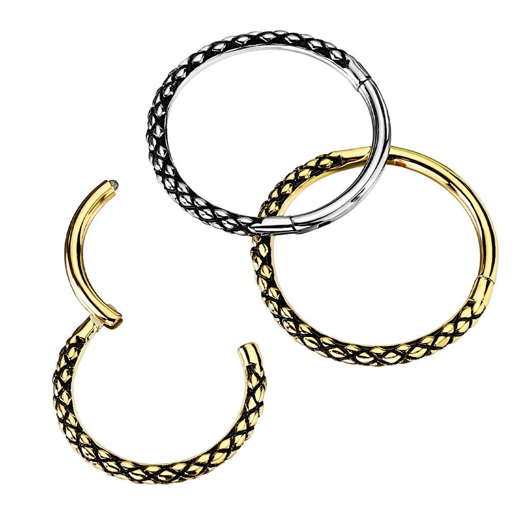 Snake Skin Hinged Ring - G9