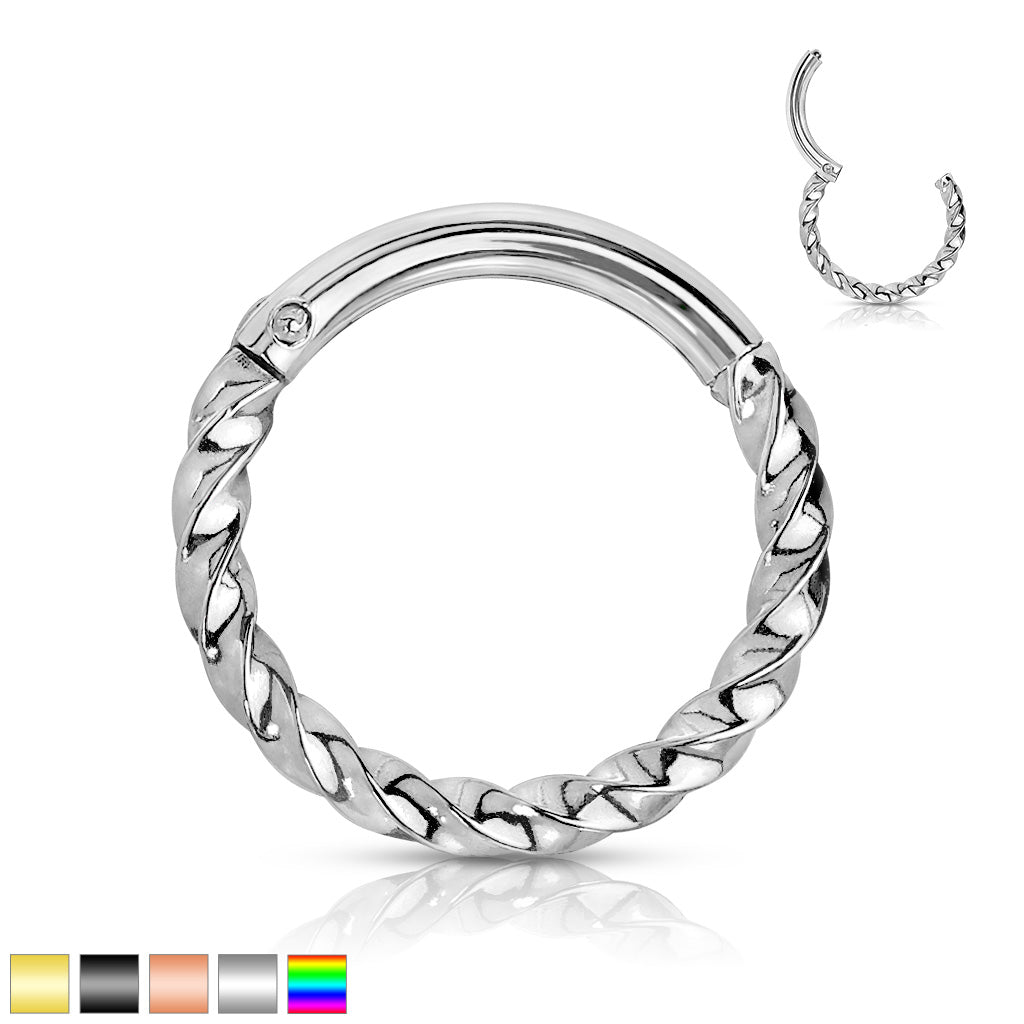 Braided Twist - Clicker/Hinge Ring - O7