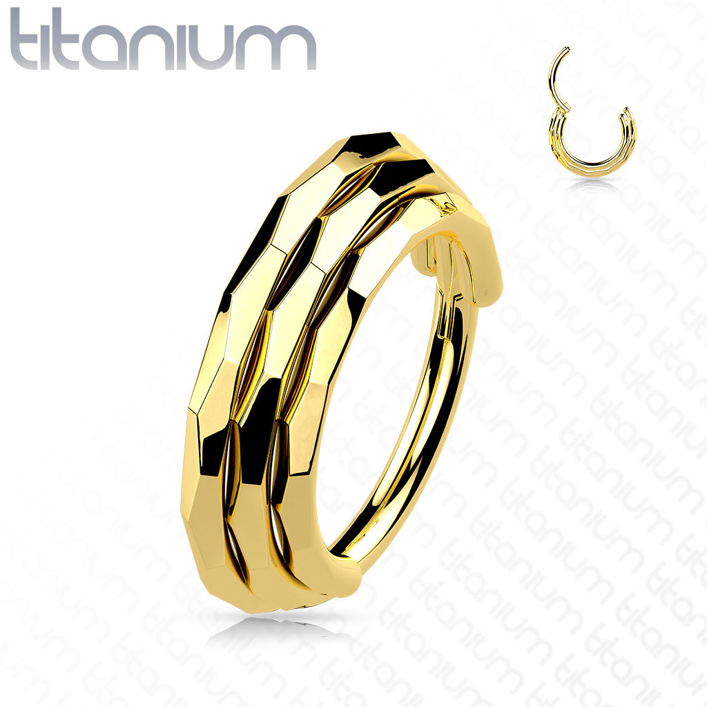 Hinged Segment with Triple Lined Faceted Side- C5