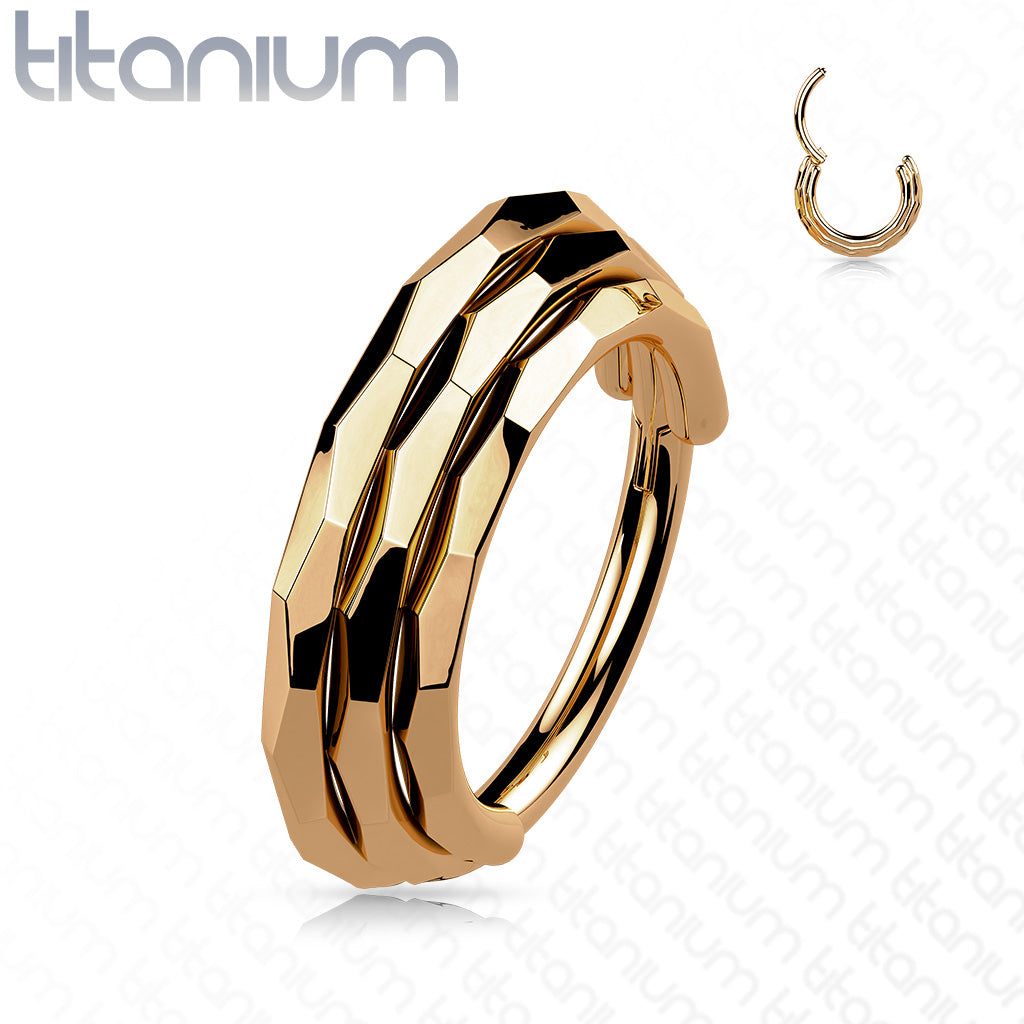Hinged Segment with Triple Lined Faceted Side- C5