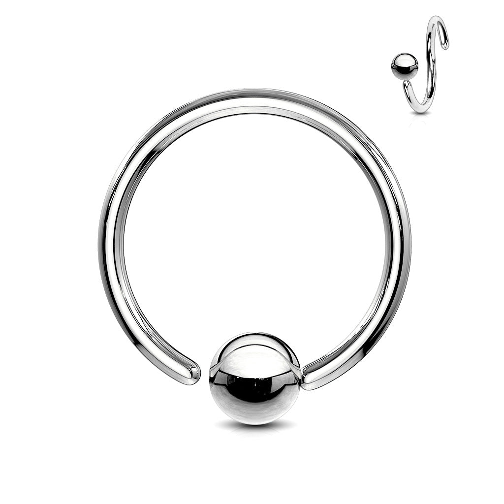 Surgical Steel Fixed Ball Ring - O24