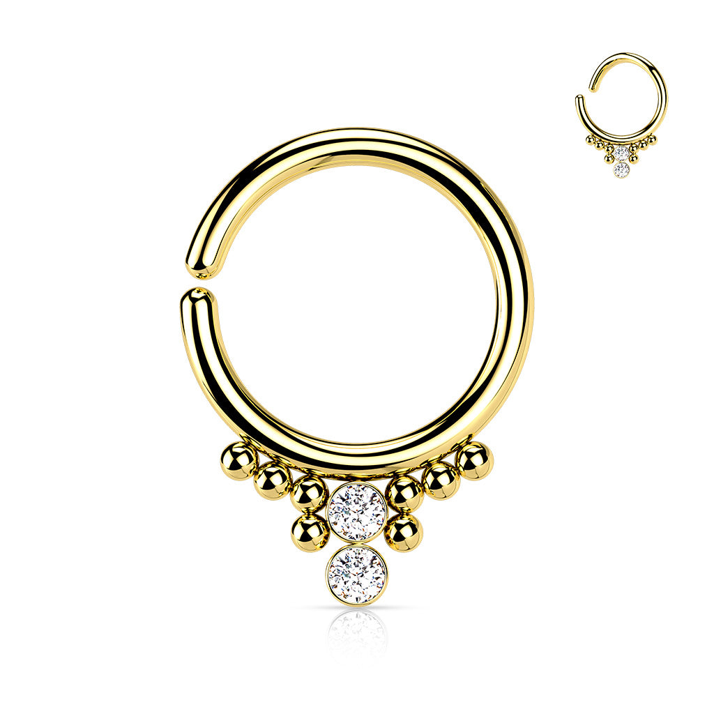 Cluster Bead Bendable Hoop - G12