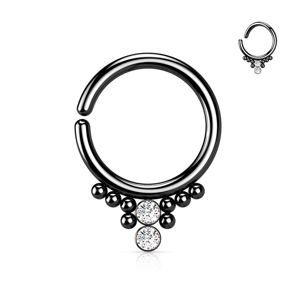 Cluster Bead Bendable Hoop - G12