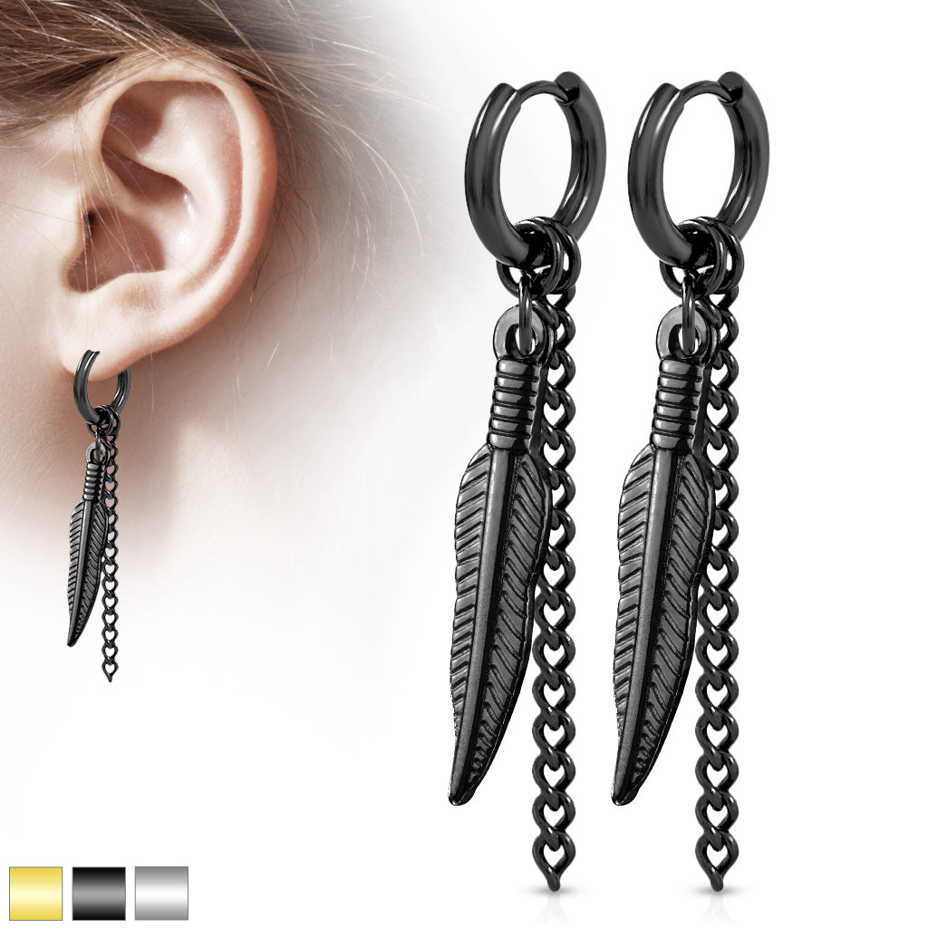 Feather Earrings - M12
