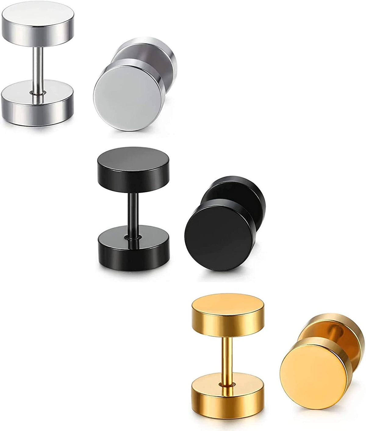 Screw on Disc Earring
