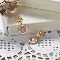 Pink Opal Studs - F18