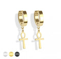 Loop Cross Earrings (Pair) - F12