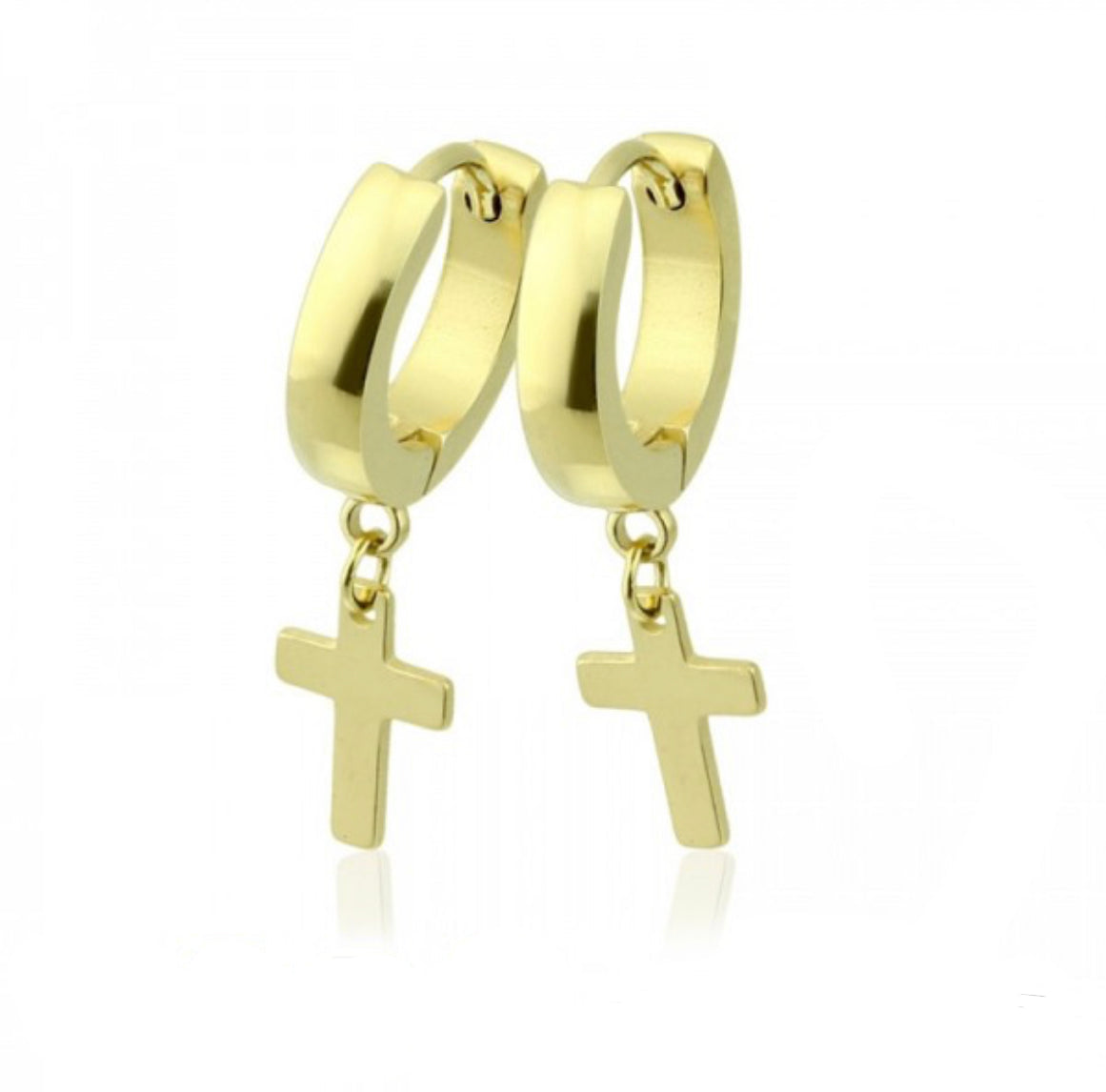 Cross Hoop Earrings (PAIR)- F23