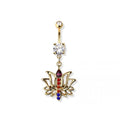 Precious Gem Set Belly Bar - H12