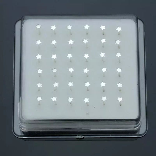 .925 Sterling Silver Star Nose Stud- A3