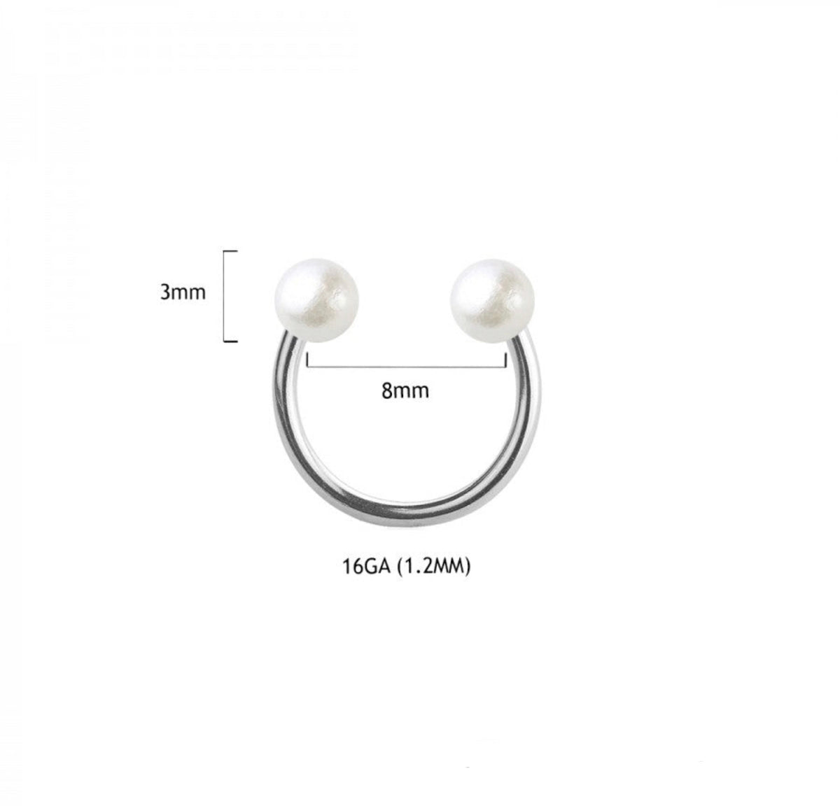 Pearl Coated Horse Shoe- G2