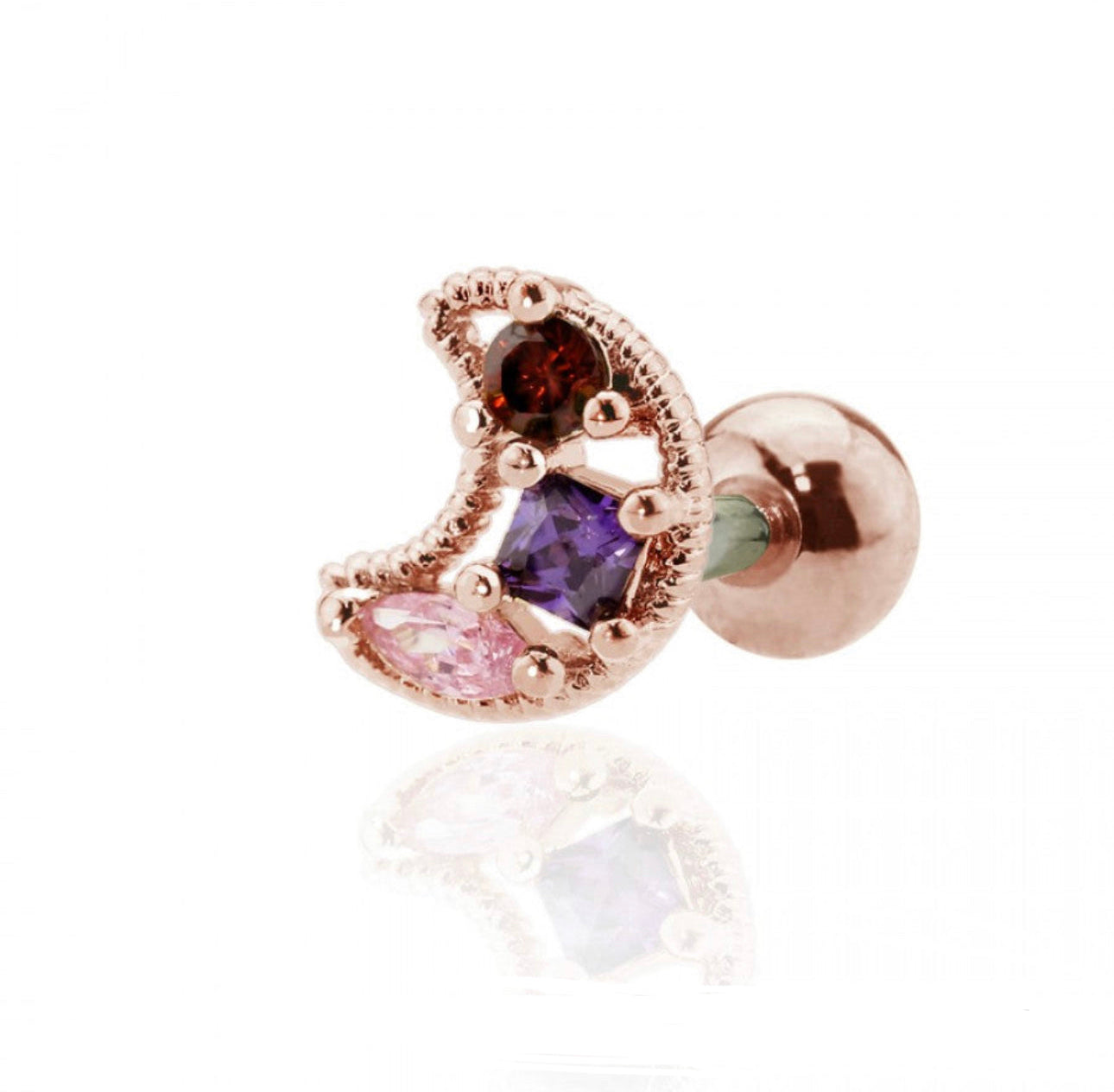 Precious Moon Stud- D15