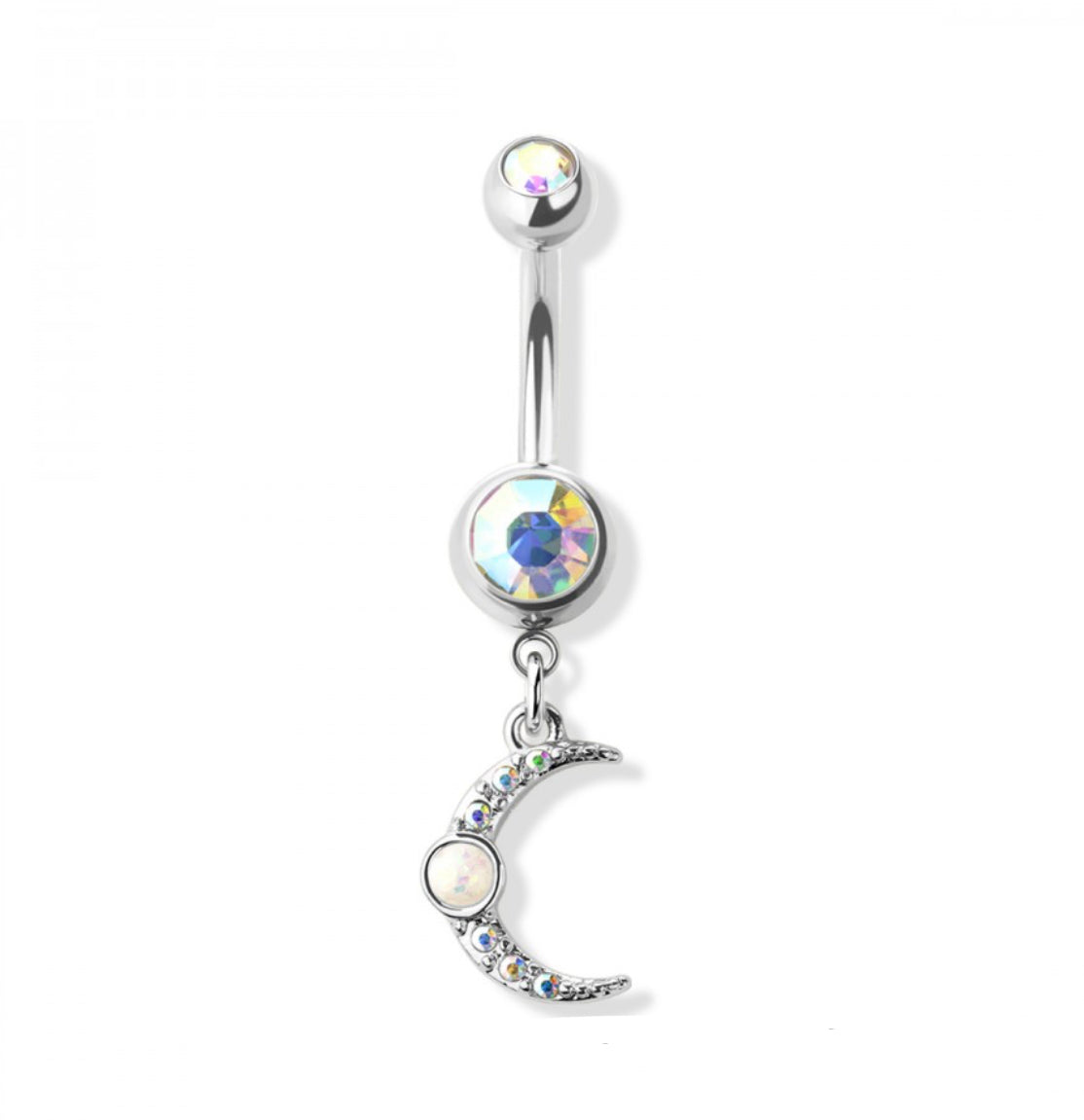Crescent Opal Belly Bar - H11