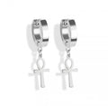 Loop Cross Earrings (Pair) - F12