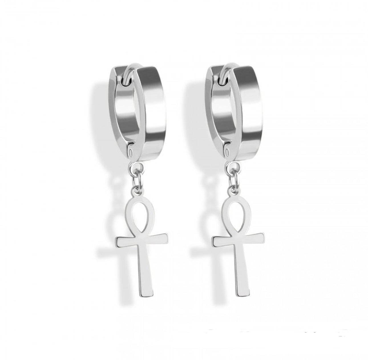 Loop Cross Earrings (Pair) - F12