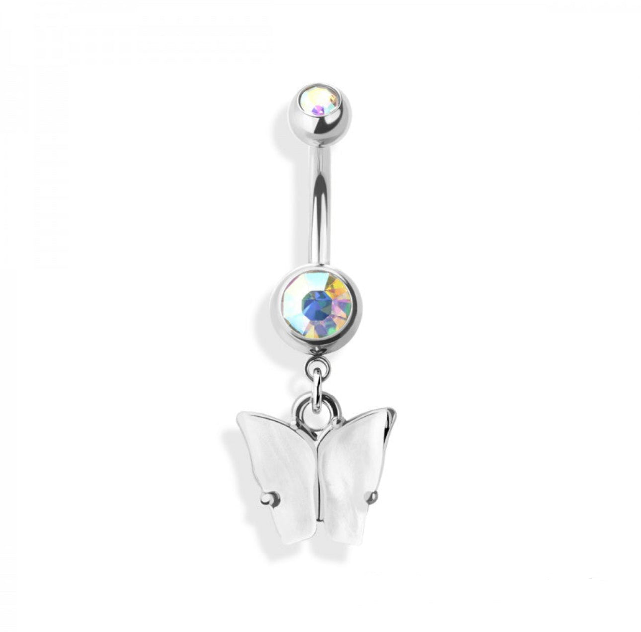 Elegant Butterfly Navel Bar - H2