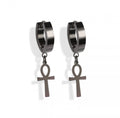 Loop Cross Earrings (Pair) - F12