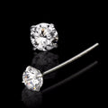 Sterling Silver Round CZ Nose Stud