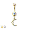 Crescent Opal Belly Bar - H11