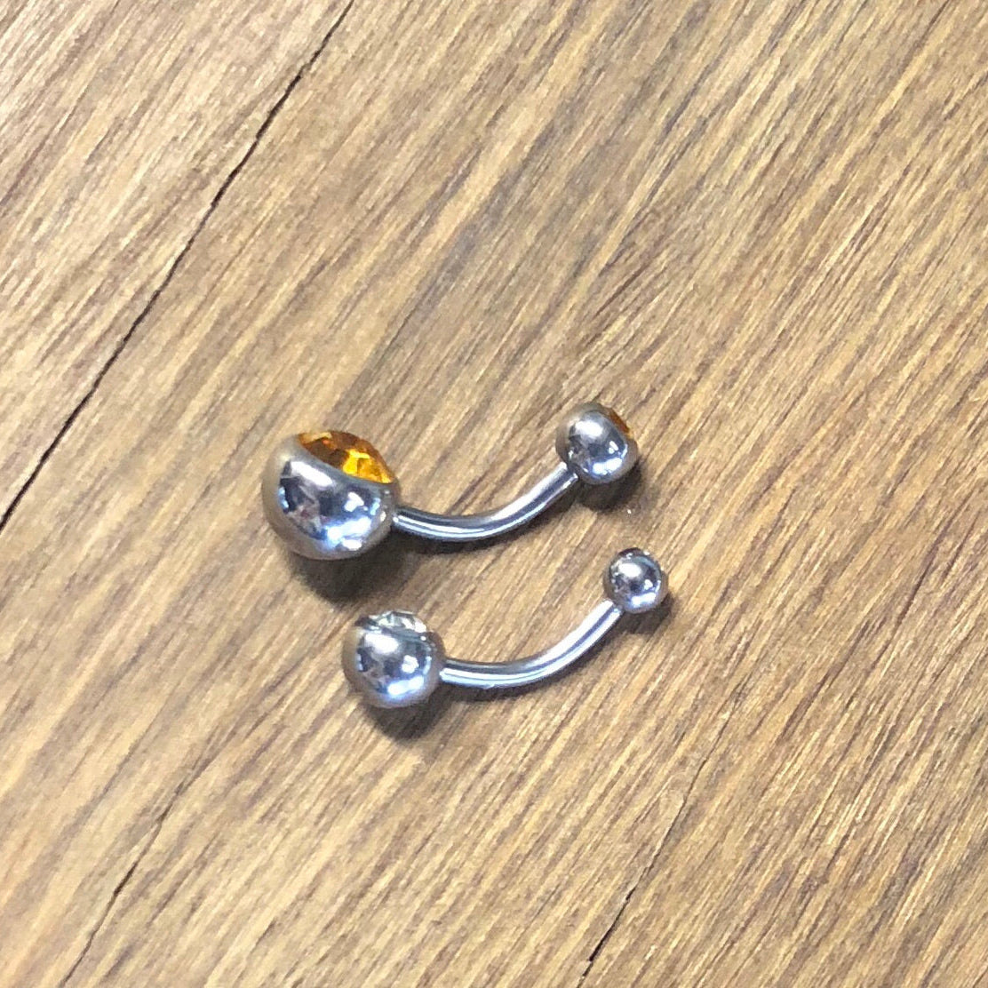 Surgical Steel Externally Threaded Belly Bar