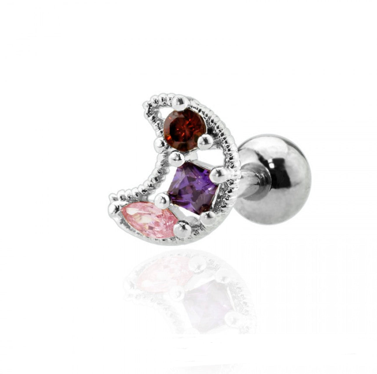 Precious Moon Stud- D15