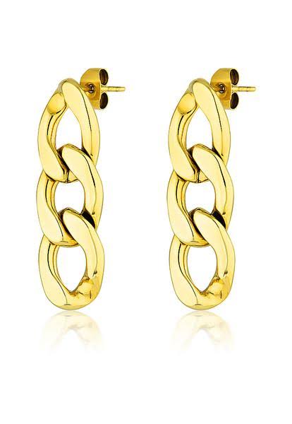 Chain Link Hanging Earrings - G16